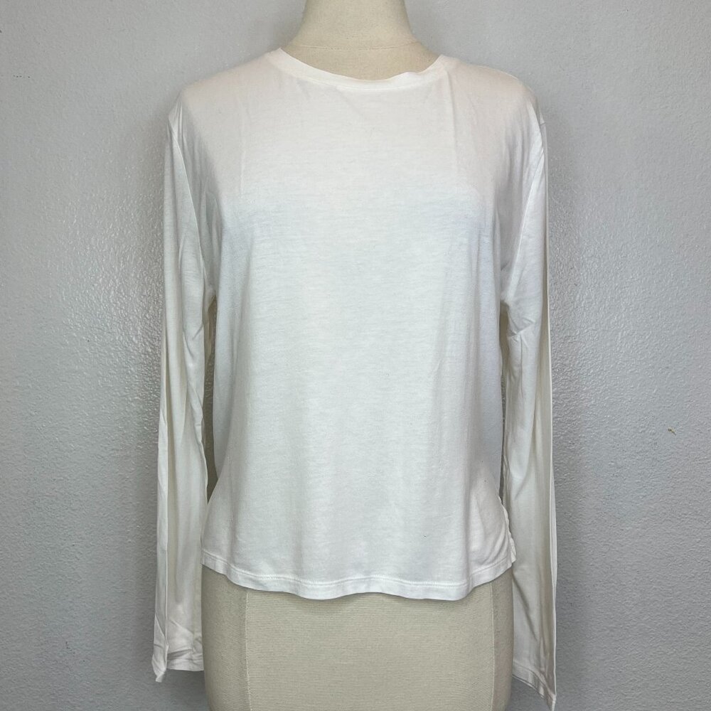 Girlfriend Collective Long‎ Sleeve White Size Large